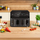 Fritezë ajri Teesa Air Fryer Dual Pot XXL, 8L, 2700W, e zezë