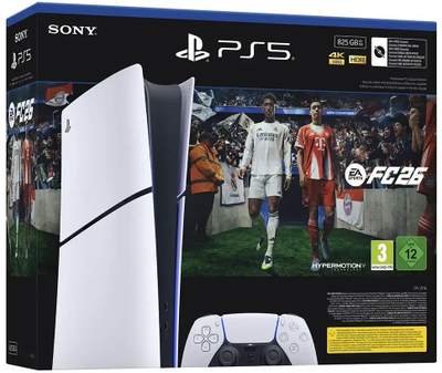 Konzolë lojrash Sony PlayStation 5 Slim Digital, 1TB, me lojë EA FC 26, e bardhë