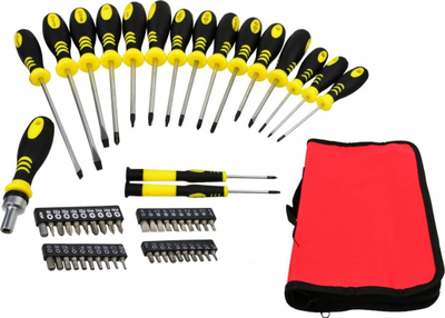Set kaçavidash GEKO, 59 copë, CrV, me bit