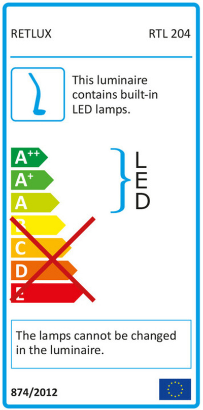 Llambë Retlux, LED, Qi, 6W, e zezë