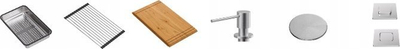 Lavaman kuzhine Quadron Burt 100, çelik inoksi, 58x48.5 cm, argjendtë