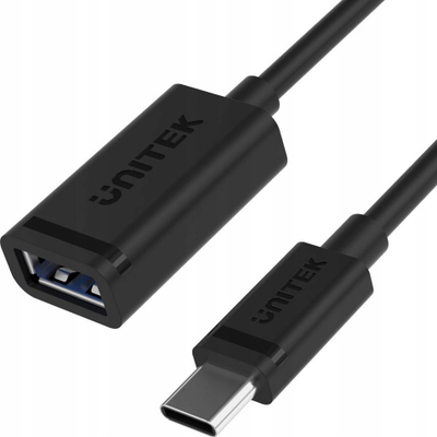 Kabllo USB Unitek C476BK, USB C me USB A, 1 m, 60 W, e zezë