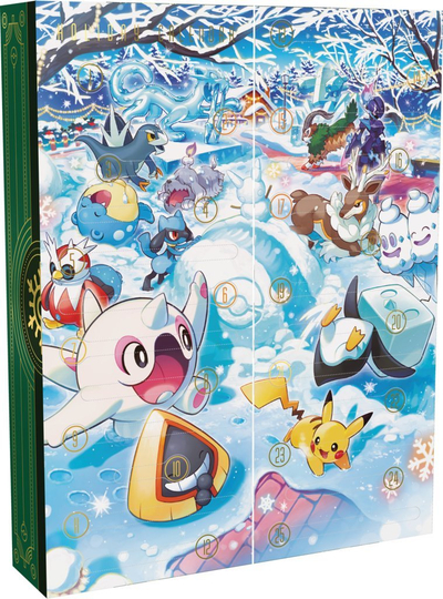 Kalendar adventi Pokémon TCG Holiday Calendar, 8 letra promo foil, 5 booster packs, shumëngjyrësh