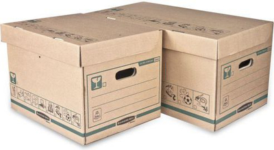 Кутија за складирање Fellowes Extra Strong Medium, капацитет 35kg, бел картон