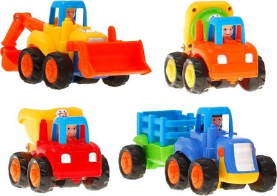 Set lodra ndërtimi Mola, 4 makina pune, plastike, shumëngjyrëshe