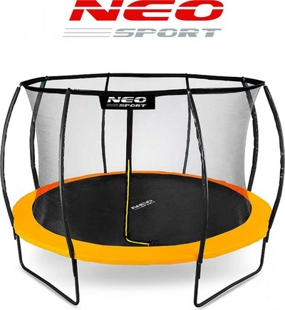 Trampolinë për kopsht Neo Sport, 180 x 374 cm, portokalli
