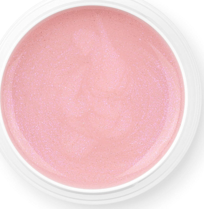 Xhel ndërtues për thonj Claresa Soft&amp;Easy, UV/LED, Pink Champagne, rozë me shkëlqim