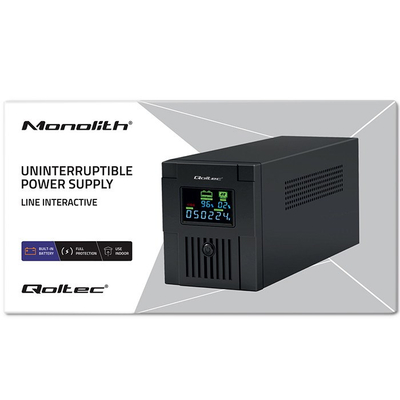 UPS Qoltec 53770, Line Interactive 1500VA 900W, ekran LCD, i zi