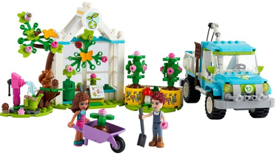 Set lodër LEGO Friends 41707 Car of tree planters, 336 pjesë