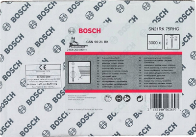Gozhdë për gozhdusin Bosch SN21RK 75RHG, 21°, 2.8x75mm, të galvanizume