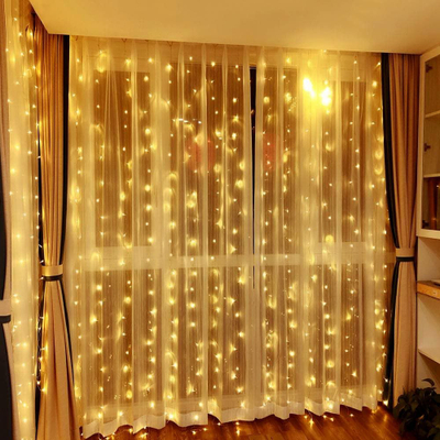 Perde dritash LED Maclean MCE413, 3x3 m, 300 LED, dritë e ngrohtë
