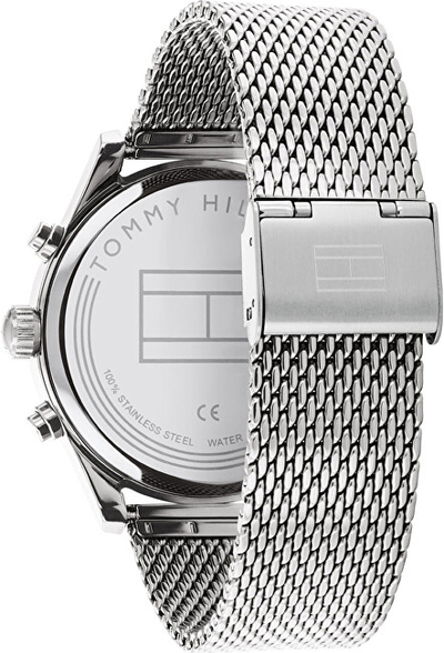 Orë dore për meshkuj Tommy Hilfiger Sawyer 1710420, e argjendtë