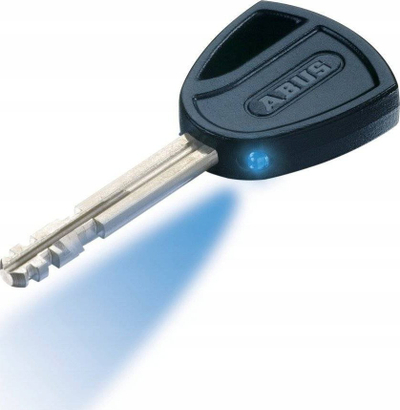 Bravë motoçiklete Abus Granit Detecto XPlus 8077 me alarm 100 dB, me zinxhir 2KS120, e verdhë