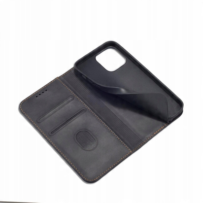 Këllëf telefoni Hurtel Magnetic Fancy, iPhone 14 Pro Max, me kapak, me portofol, i zi