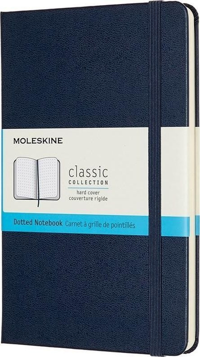 Bllok shënimesh Moleskine Classic, 11.5x18cm, me pika, blu sapphire