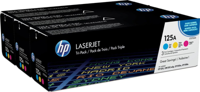 Сет тонери HP 125A CMY Оригинал, CF373AM, за Color LaserJet