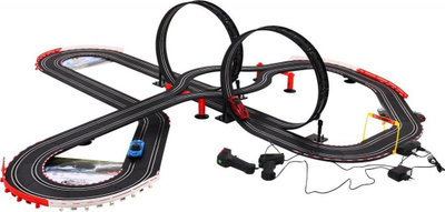 Pistë garash JJ Slot Racing Track 1:43, 10 m, 2 makina me telekomandë, me drita