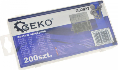 Set sustash GEKO, 200 copë, për tension e zgjatje, me ngjyra të ndryshme