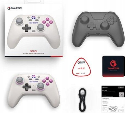 Контролер GameSir T4n, Безжичен, бело