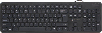 Tastierë Powerton LIFE SLIM, USB, shtrirje CZ SK, e zezë