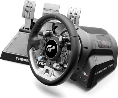 Timon lojrash Thrustmaster T GT II me TH8A, Force Feedback, për PS dhe PC, i zi
