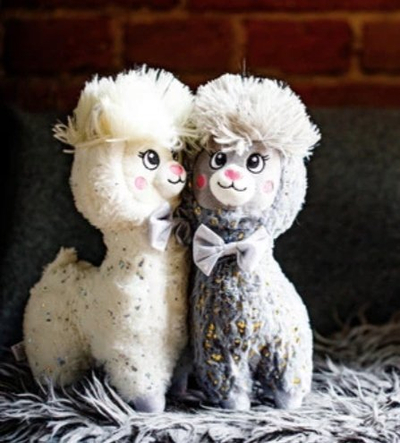 Lodër pelushi INNOGIO Alpaca Soft, 30 cm, gri