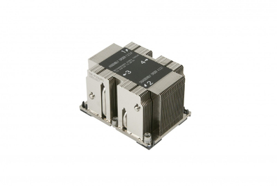 Heatsink pasiv Supermicro SNK-P0068PS, 2U, për server X11 Purley, i argjendtë