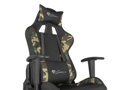 Karrige gaming Genesis NFG-1532, mbështetje koke, material tekstil, e zezë kamuflazh