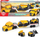 Set lodrash ndërtimi Dickie Volvo Micro Builder, kamion transportues 32cm