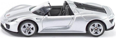 Maket makine Siku Porsche 918 Spyder, metal diecast, 7-8cm, ngjyrë argjendtë