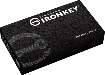 USB Kingston IronKey D500S, 8 GB, e zezë