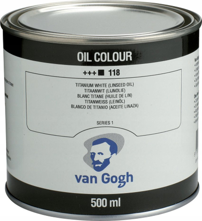 Ngjyrë vaji Van Gogh Titanium White 118, 500ml, e bardhë