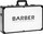 Valixhe berberi Activeshop Barber Suitcase, ndarje organizuese, mbyllje me kod, bardh e zezë