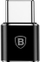 Përshtatës Baseus USB-C - microUSB, i zi