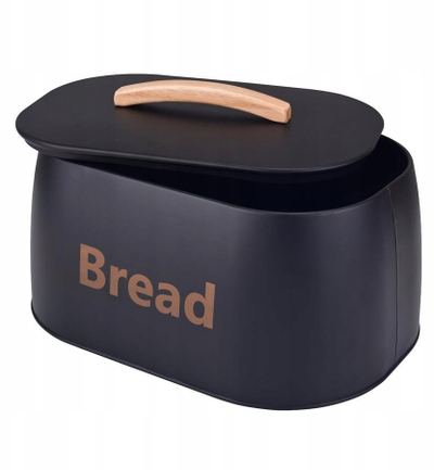 Kuti buke ODELO DONATO, çelik inox, 33.5 x 23.5 x 17.5 cm, e zezë