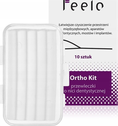 Set ortodontik Feelo ORTHO Starter, furça dhëmbësh, fijë dhëmbësh, blu