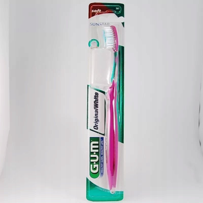 Furçë dhëmbësh Gum Original White 561, qime të buta, e bardhë