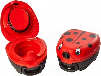 Ndenjëse tualeti për kalamoj My Carry Potty Ladybug, portative, kundra derdhjes, e kuqe