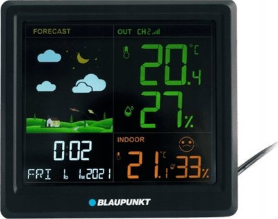 Stacion moti multifunksional Blaupunkt WS25BK, me ekran dixhital, i zi