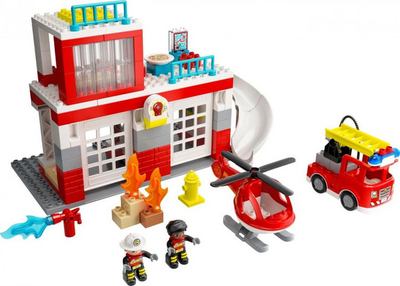Set LEGO Duplo stacion zjarri me helikopter (10970), 117 pjesë
