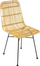 Karrige metalike rattan Atmosphera Kubu, 88cm, natyrale