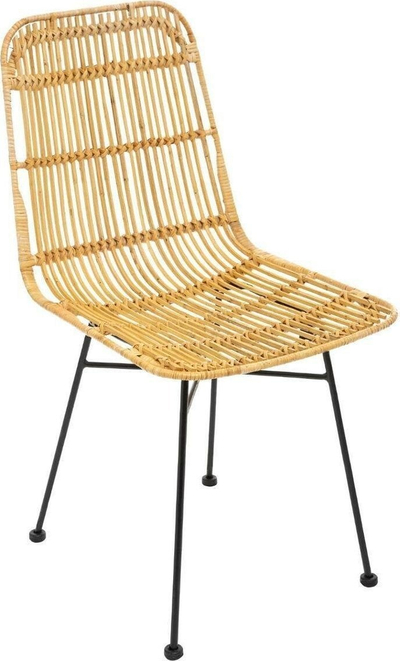 Karrige metalike rattan Atmosphera Kubu, 88cm, natyrale