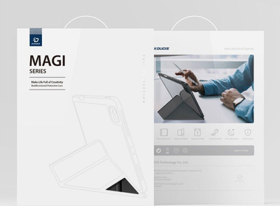 Навлака за таблет DUX DUCIS Magi Series за iPad Pro 11 M4, функција авто sleep wake, со држач за пенкало, црна