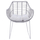 Karrige metalike Wicker (HM5300.02), bardhë/ gri