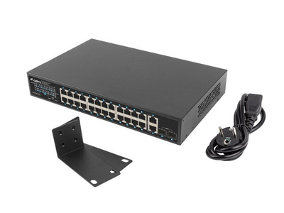 Switch rrjeti Lanberg RSGE-24P-2GE-2S-250, 24x PoE+ 1Gbps, 2x SFP, 250W, i zi