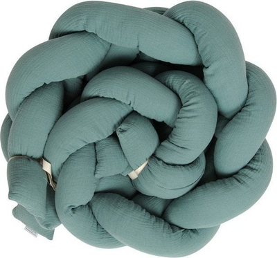 Заштита за кревет BABYMATEX Muslin Knitted Braid, 200 cm, зелена