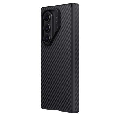 Këllëf telefoni NILLKIN Fold, Samsung Galaxy Z Fold 7, MagSafe, fibër sintetike, i zi