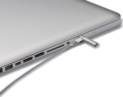 Kabllo sigurie për notebook Techly Wedge Lock, 1.8m, me çelës, argjendtë