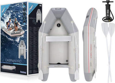 Varkë me ajër Bestway Hydro Force Caspian 280, për 4 veta, dysheme drop stitch, gri me të bardhë