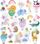 Stickerë dekorativë Dalprint Birthday, motive ditëlindjeje, transparent, shumëngjyrësh